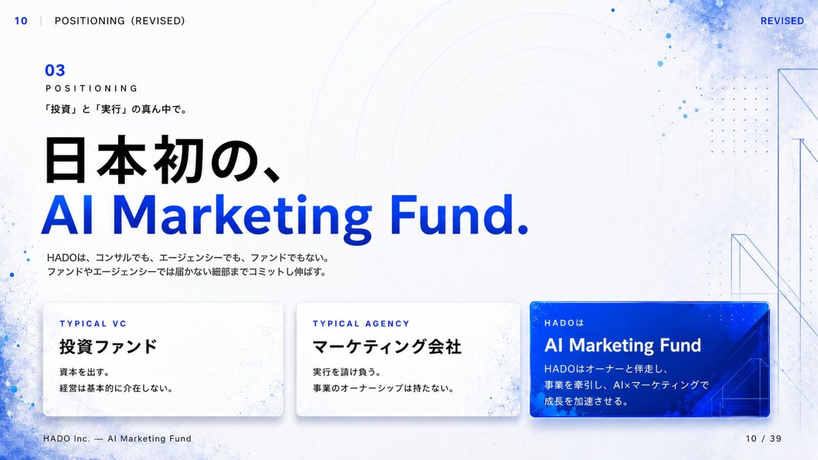 HADO 会社説明資料 10ページ目