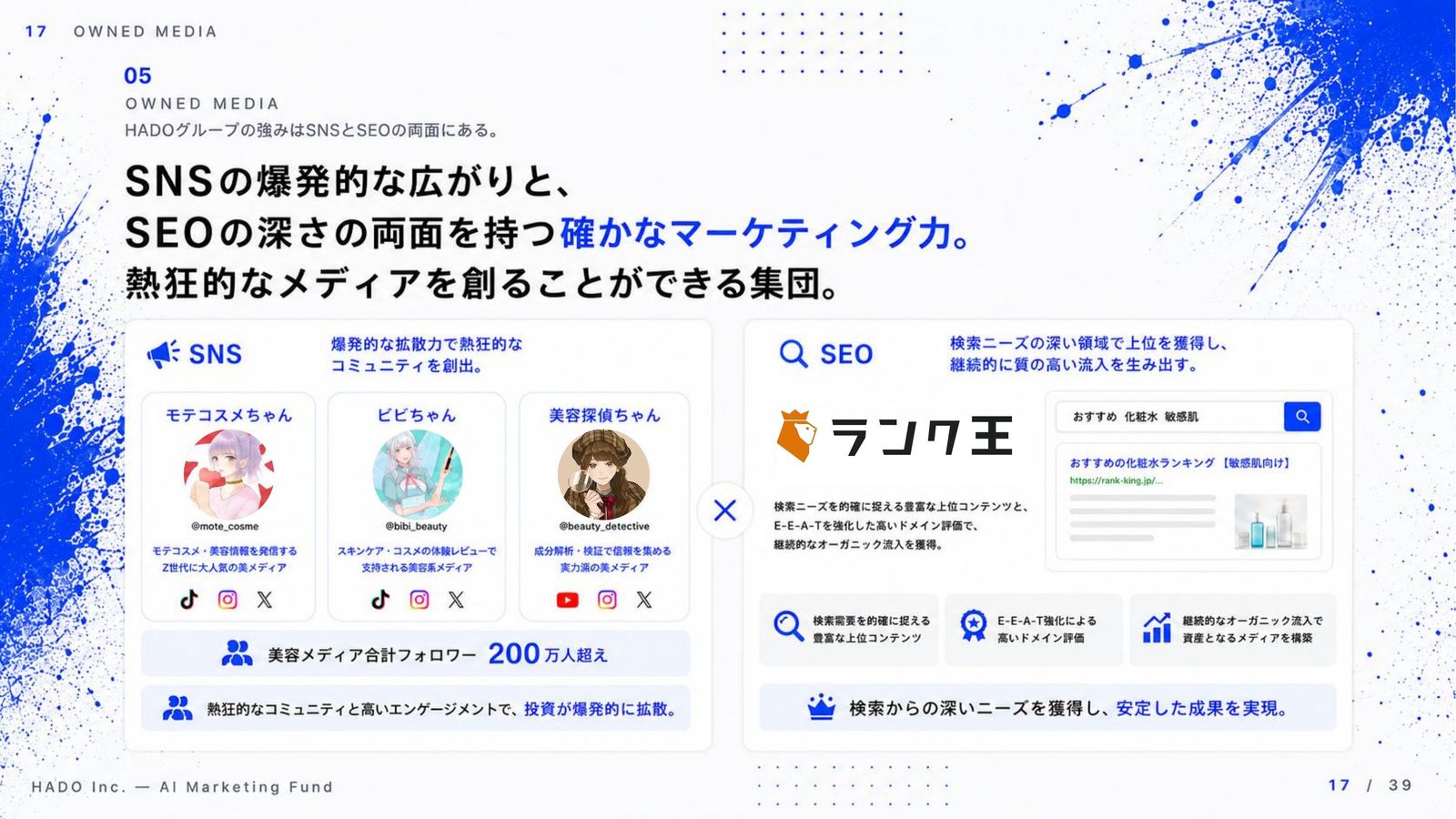 HADO 会社説明資料 17ページ目